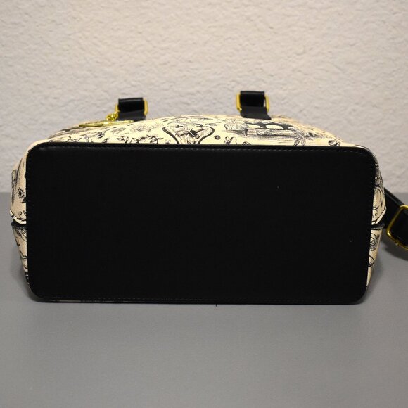 Loungefly Alice In Wonderland Line Art Crossbody Purse - Picture 8 of 11